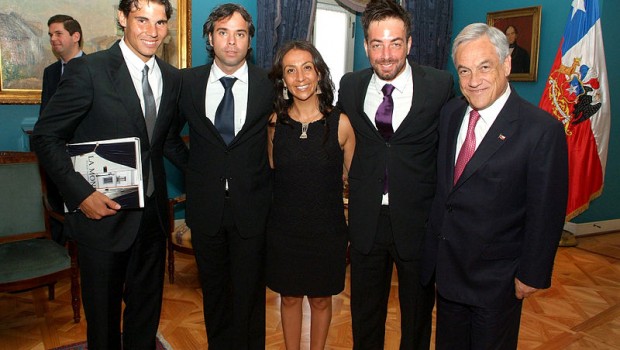 Nicolás Massú with Rafael Nadal at La Moneda. Photo: Gobierno de Chile