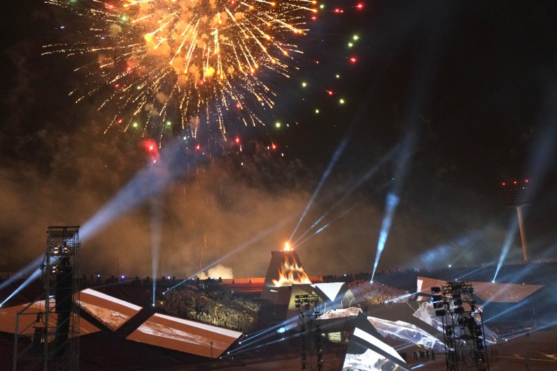 Fireworks at the opening ceremony. Photo: Vasilios Devletoglou