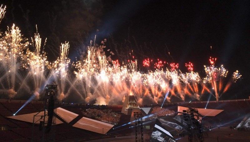 Fireworks brought an end to the show. Photo: Vasilios Devletoglou