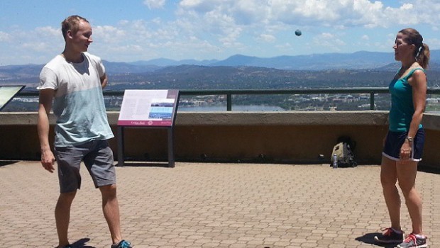 Juho Marjo on Mount Ainslie. Photo: Daniel Boyle