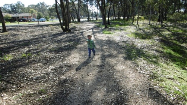 Nicolas exploring in Bendigo. Photo: Daniel Boyle