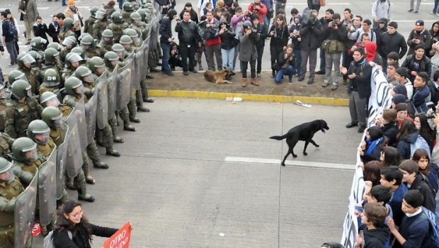 Chile student protests. Photo: Mark Teiwes