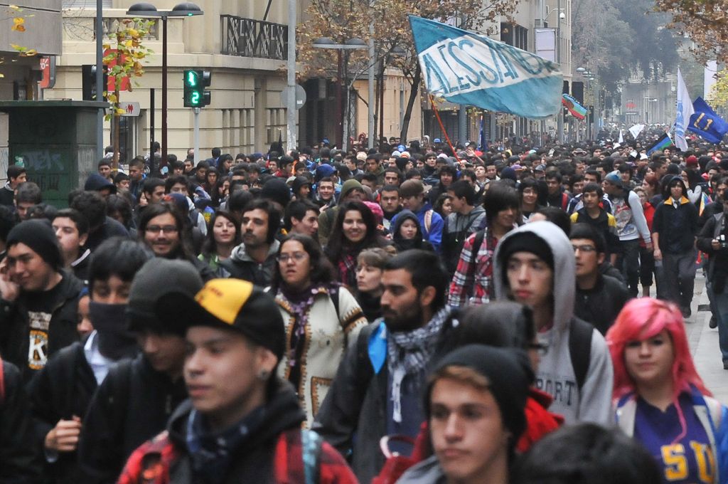 Chile student protests. Photo: Mark Teiwes